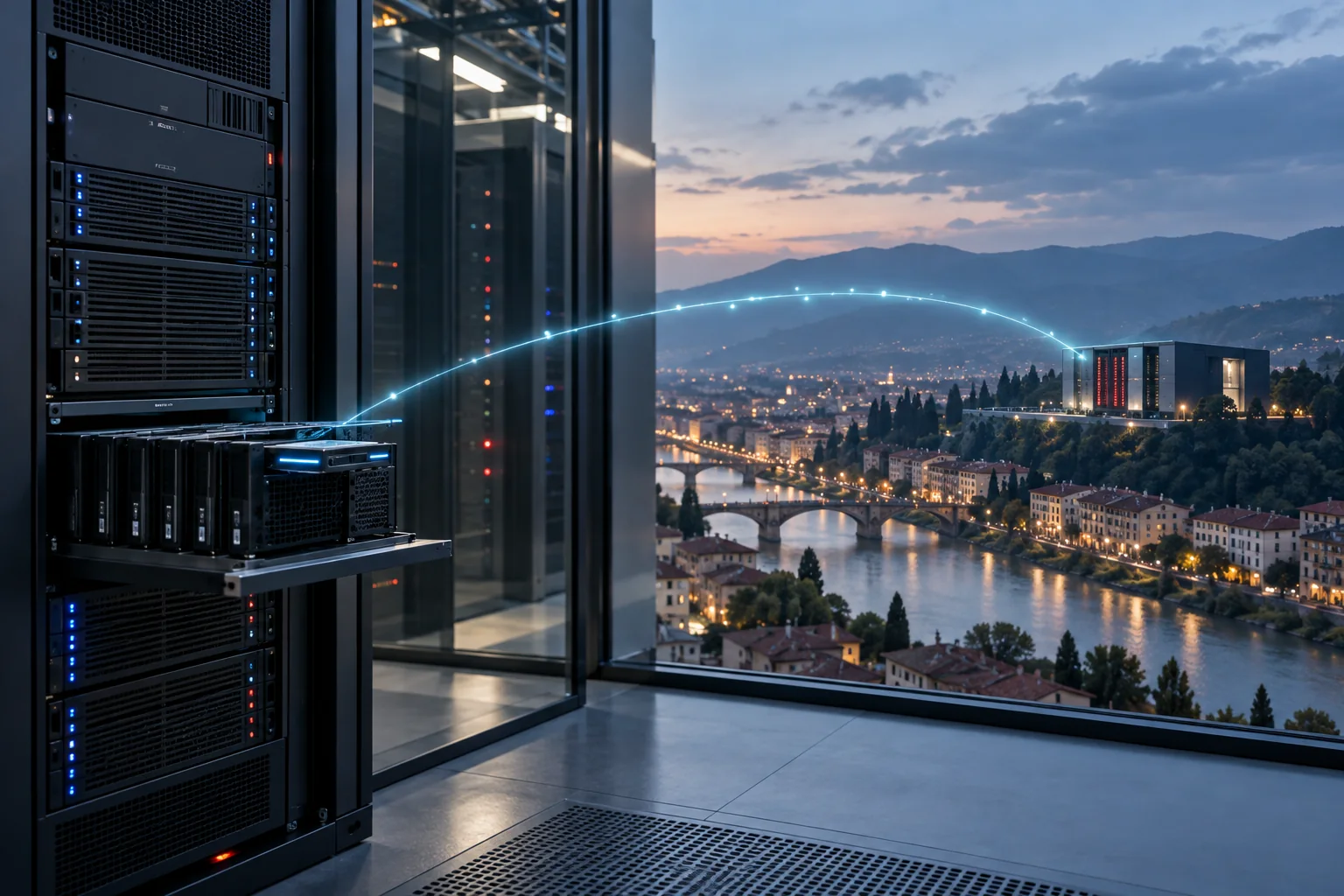 Backup geografico per aziende: proteggere i dati fuori dalla sede principale Dati aziendali replicati tra due infrastrutture informatiche collocate in luoghi separati