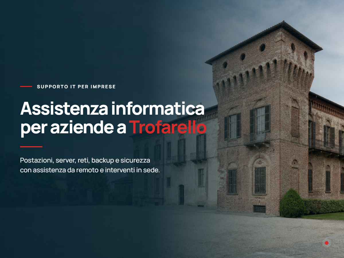 Assistenza informatica per aziende a Trofarello Presentazione dell'assistenza informatica per aziende di Trofarello