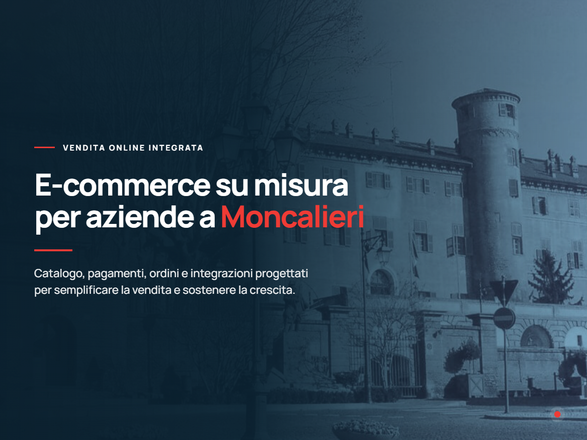 Realizzazione e-commerce per aziende a Moncalieri Presentazione di realizzazione e-commerce per aziende di Moncalieri