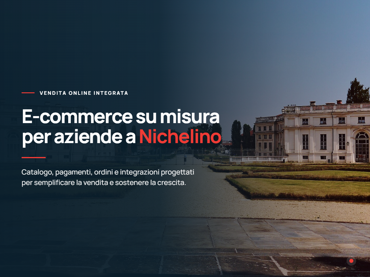 Realizzazione e-commerce per aziende a Nichelino Presentazione di realizzazione e-commerce per aziende di Nichelino