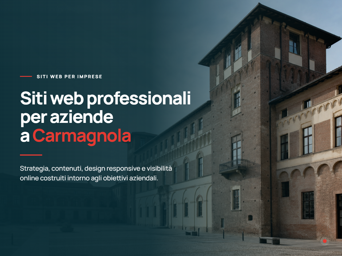 Presentazione di realizzazione siti web per aziende di Carmagnola