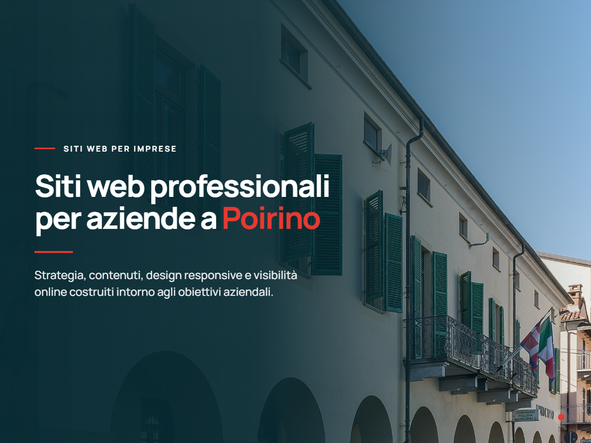 Realizzazione siti web per aziende a Poirino Presentazione di realizzazione siti web per aziende di Poirino