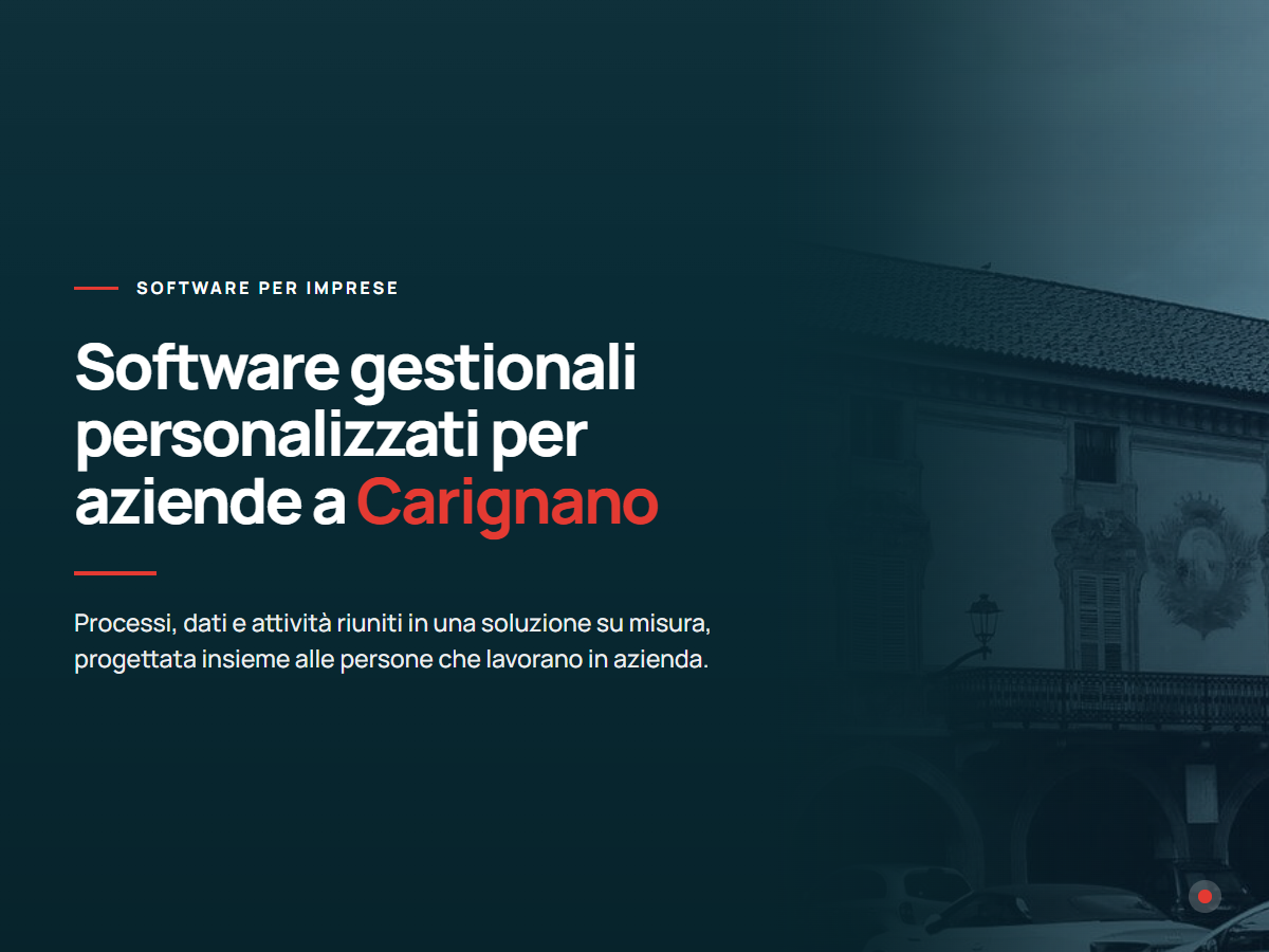 Software gestionali personalizzati per aziende a Carignano Presentazione di software gestionali personalizzati per aziende di Carignano