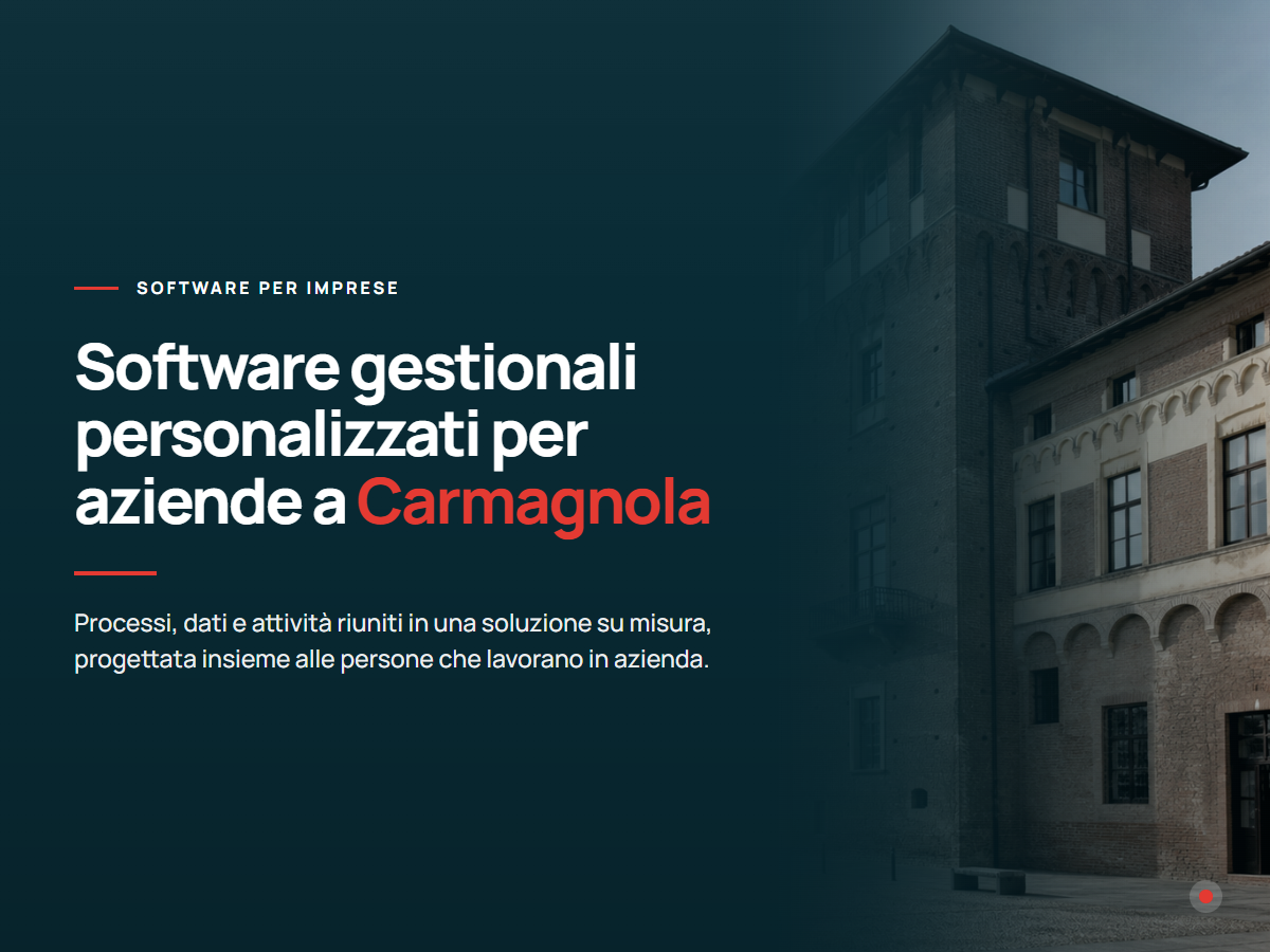 Software gestionali personalizzati per aziende a Carmagnola Presentazione di software gestionali personalizzati per aziende di Carmagnola